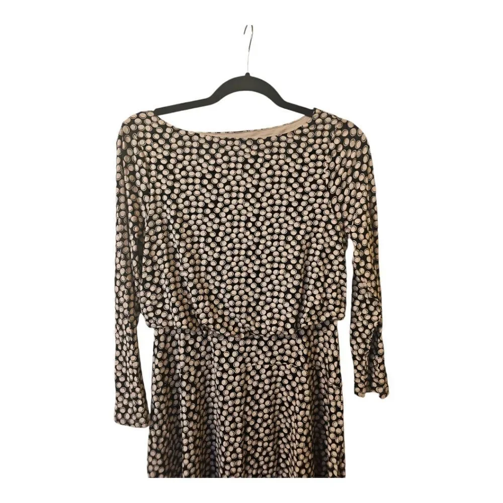 BODEN "Nellie" Pink‎ Black Polka Dot Jersey Dress - Size 4 - Picture 3 of 10